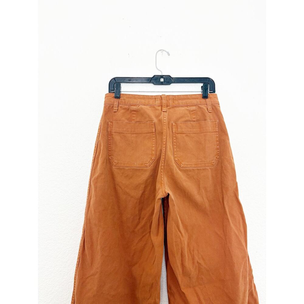 Madewell Emmett Wide Leg Crop Pants Size 26 Burnt Sienna Stretch Bohemian - Picture 11 of 13